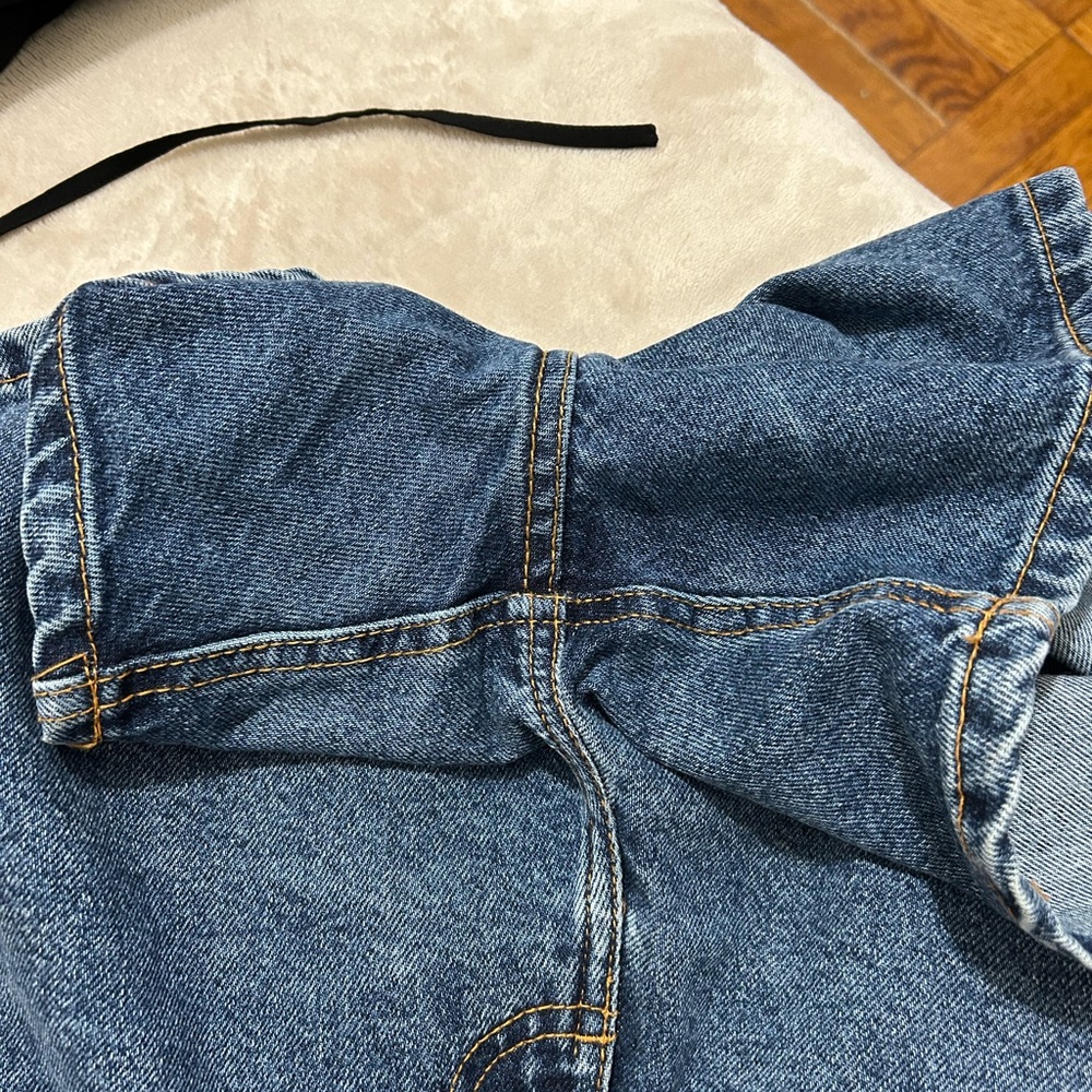 ZARA High-Waisted Denim Shorts – Classic Blue, Size US 4 - Picture 5 of 6